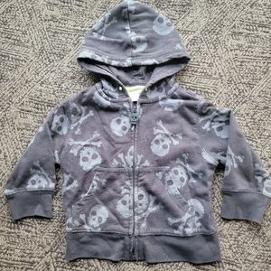 Boy's Skull Print Hoodie